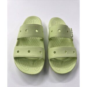 CROCS Classic Two Strap Sandals Womens 11 Mens 9 Sea Green Iconic Slip-On Slides